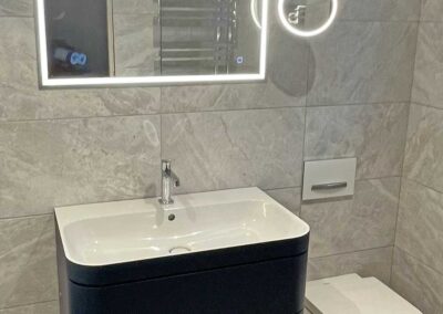 Stylish sink unit in designer bathroom Berkshire